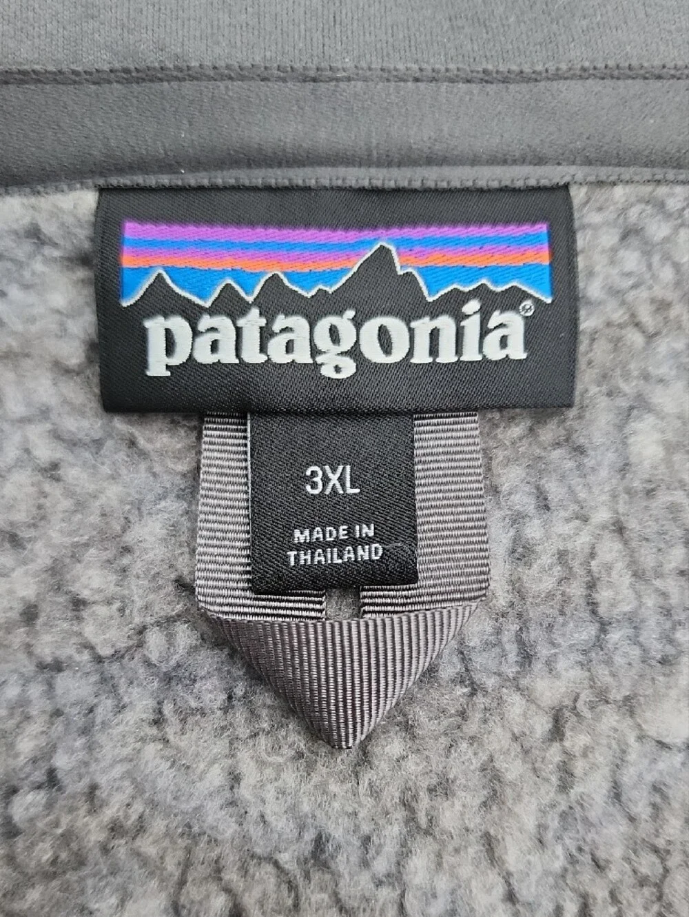 Patagonia Men’s Better Sweater Heathered Gray 1/4-Zip Size 3XL